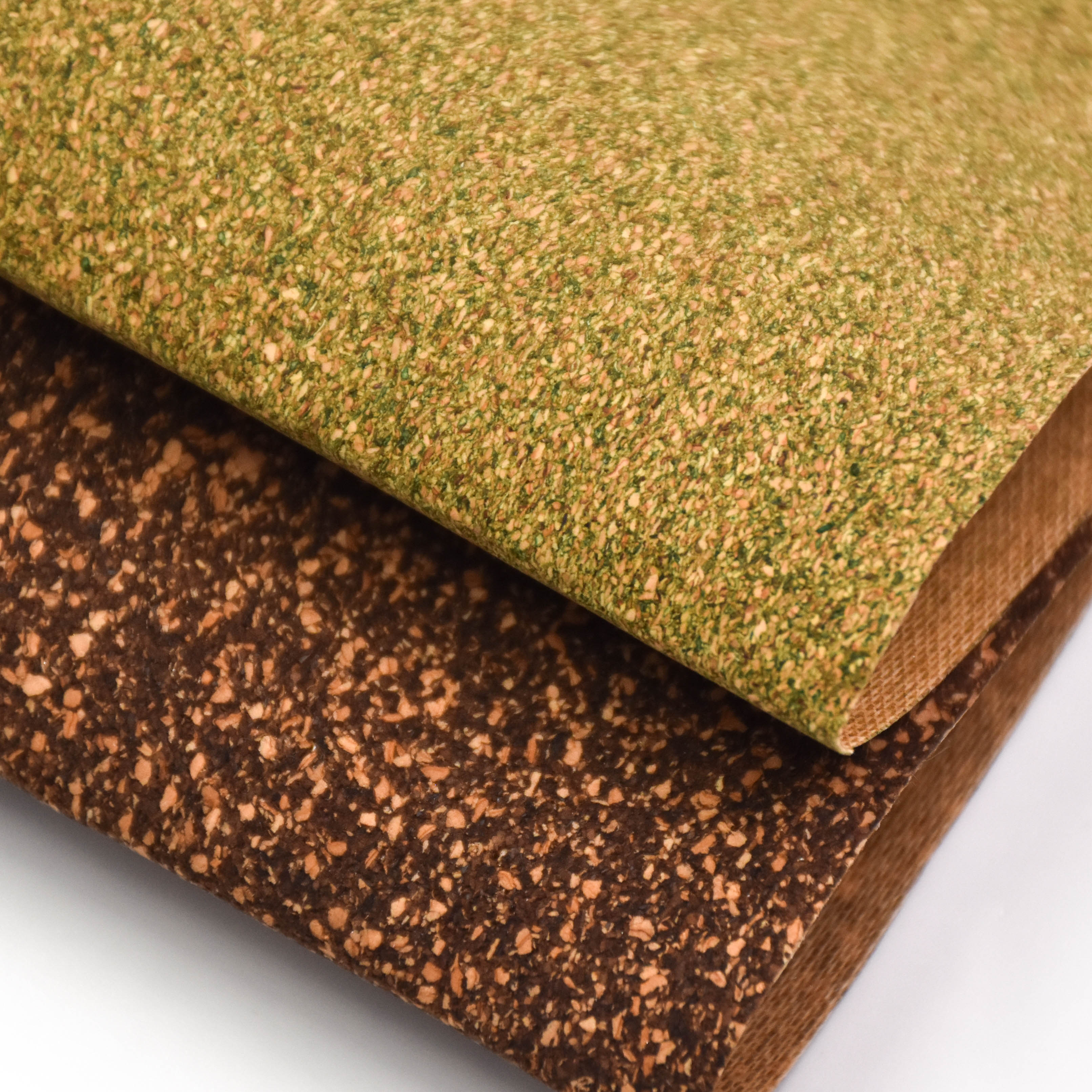 wholesale faux leather fabric Printed cork PU leather